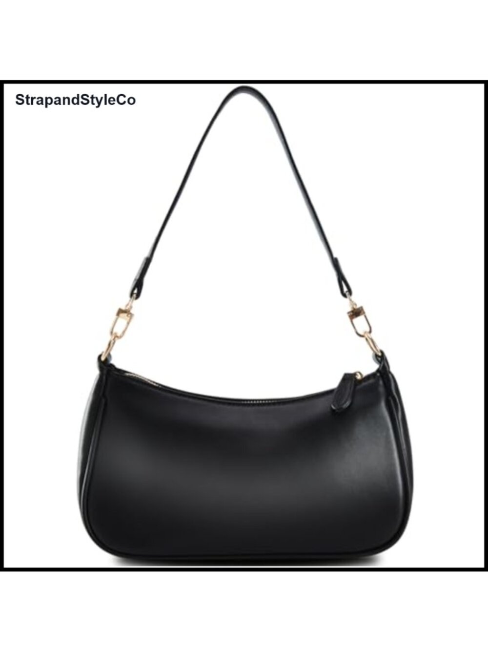 Crescent Hobo Shoulder Bag Vegan Leather Crossbody Purse Adjustable Strap